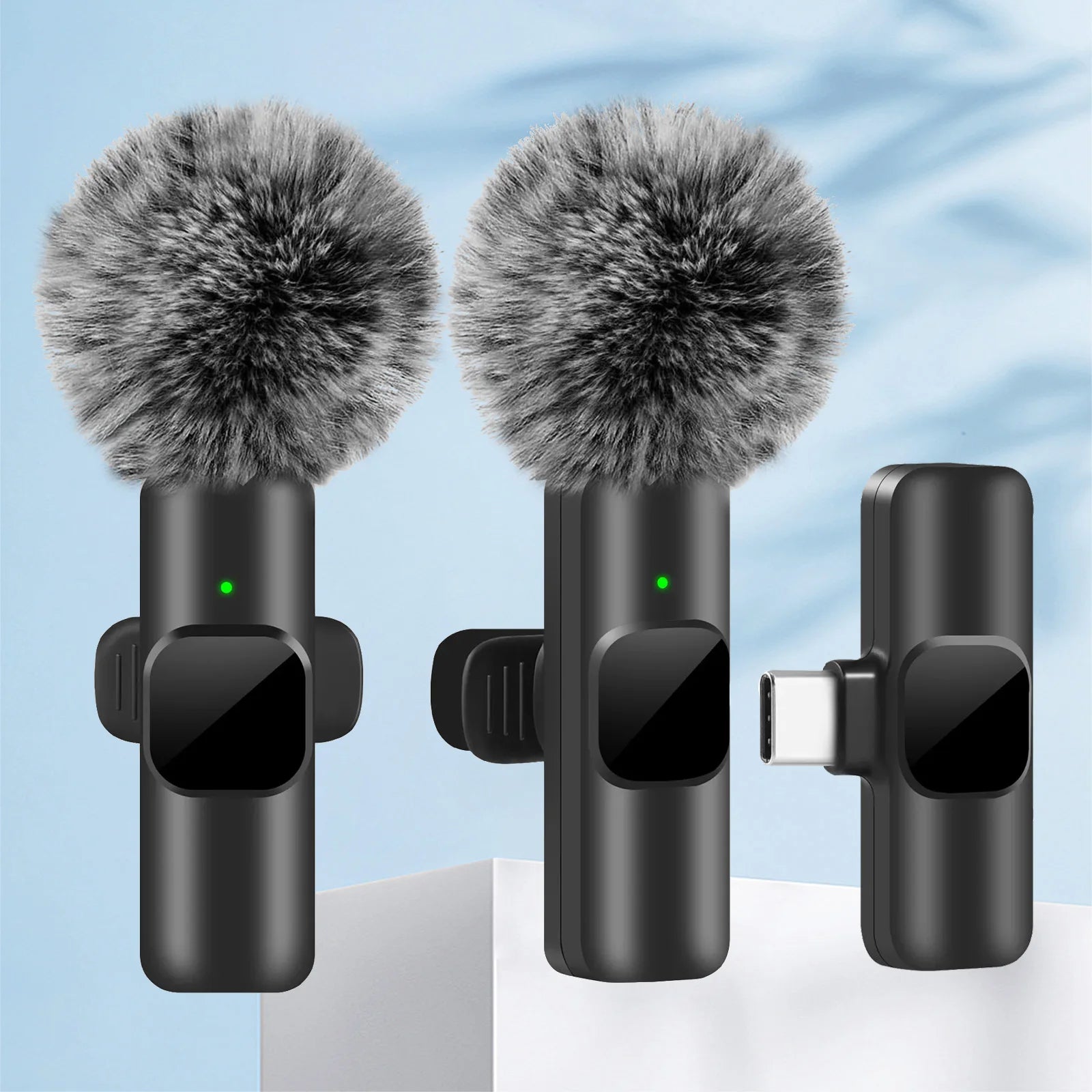 K60 NEW Wireless Lavalier Microphone Audio Video Recording Mini Mic for Iphone Android Laptop Gaming Mobile Phone Microphone