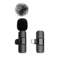 K60 NEW Wireless Lavalier Microphone Audio Video Recording Mini Mic for Iphone Android Laptop Gaming Mobile Phone Microphone